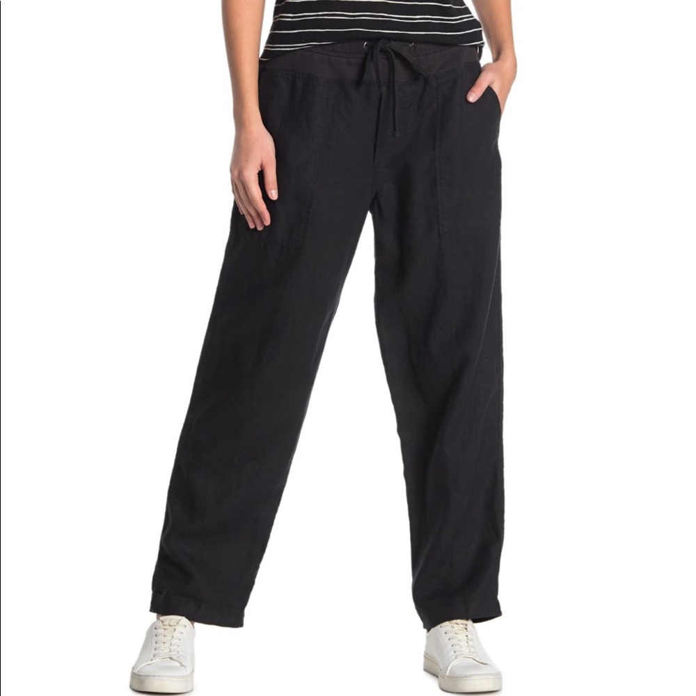 JAMES PERSE linen black utility pants